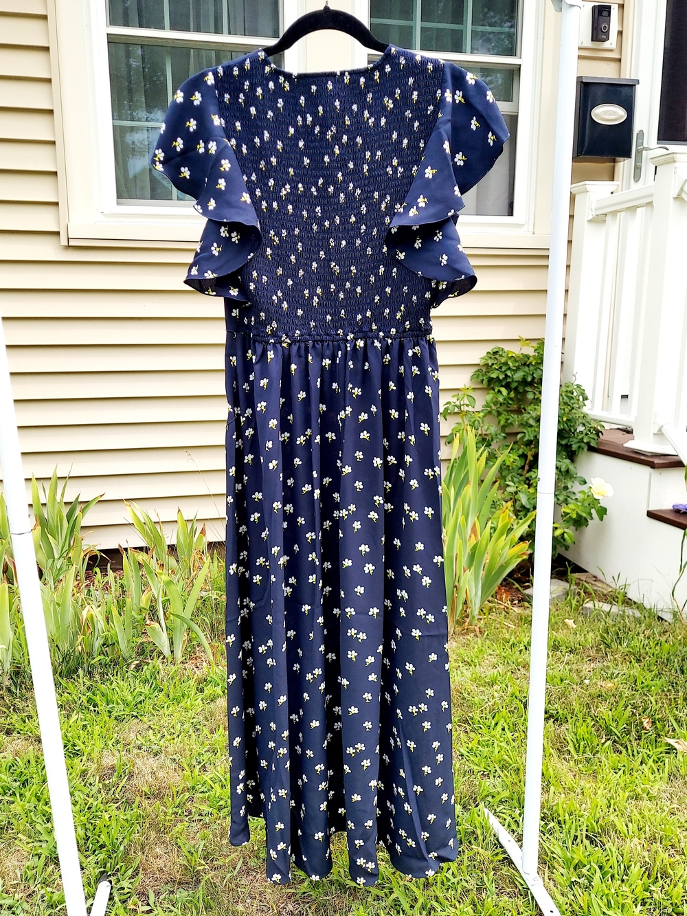 Kate Spade Daisy Toss Navy Floral High Low Midi Dress Women Size 2 NWOT Feminine - Picture 8 of 11